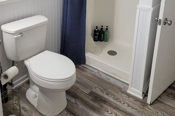 Bathroom attached to 2nd bedroom as well as main house. 