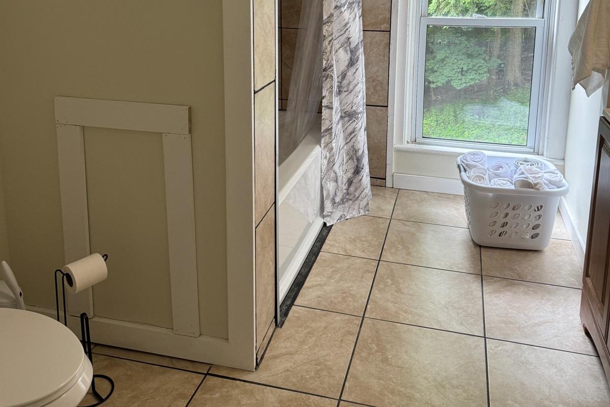 2nd floor bath with tub/shower