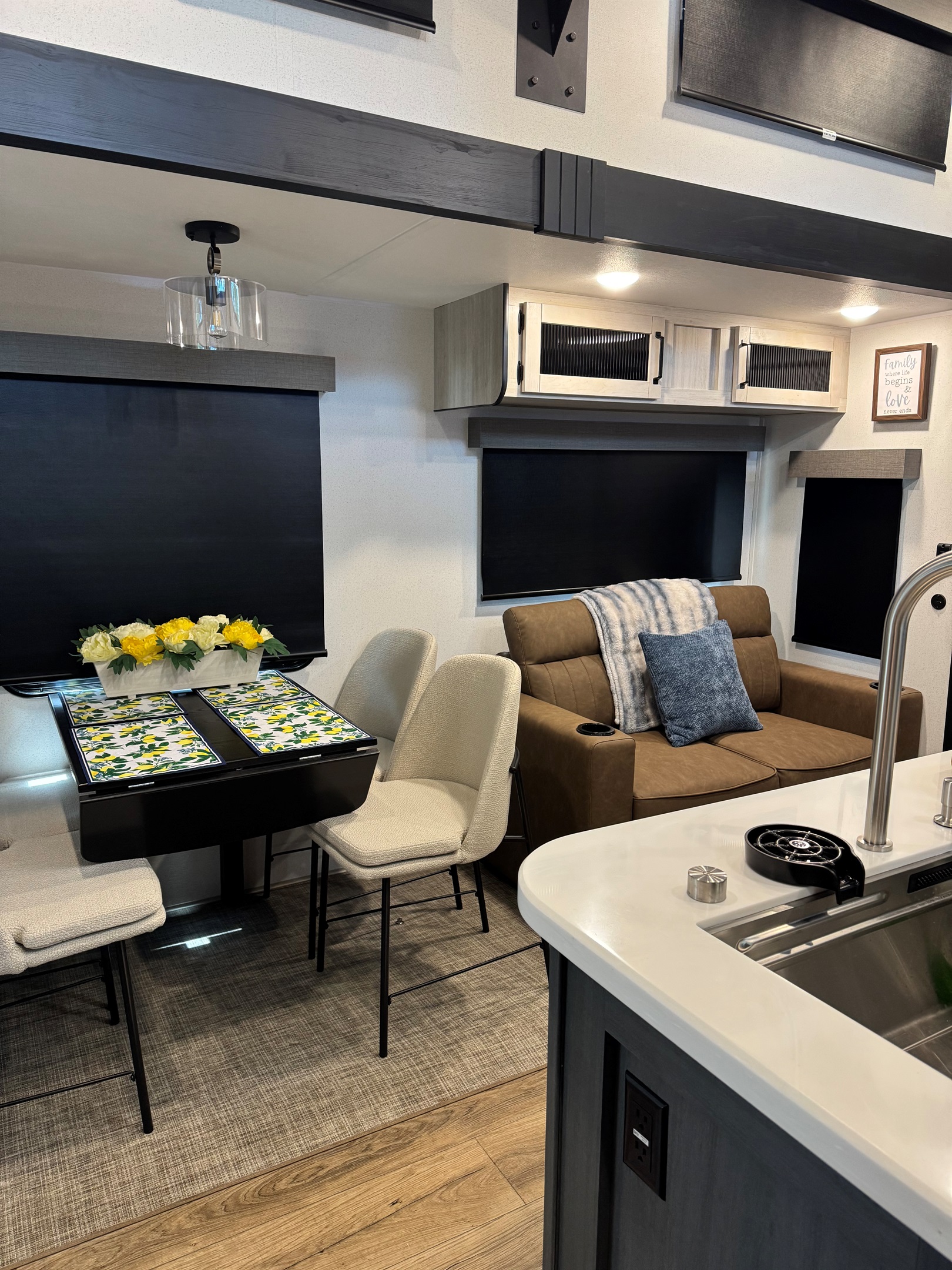 Living room with pull out sofa bed