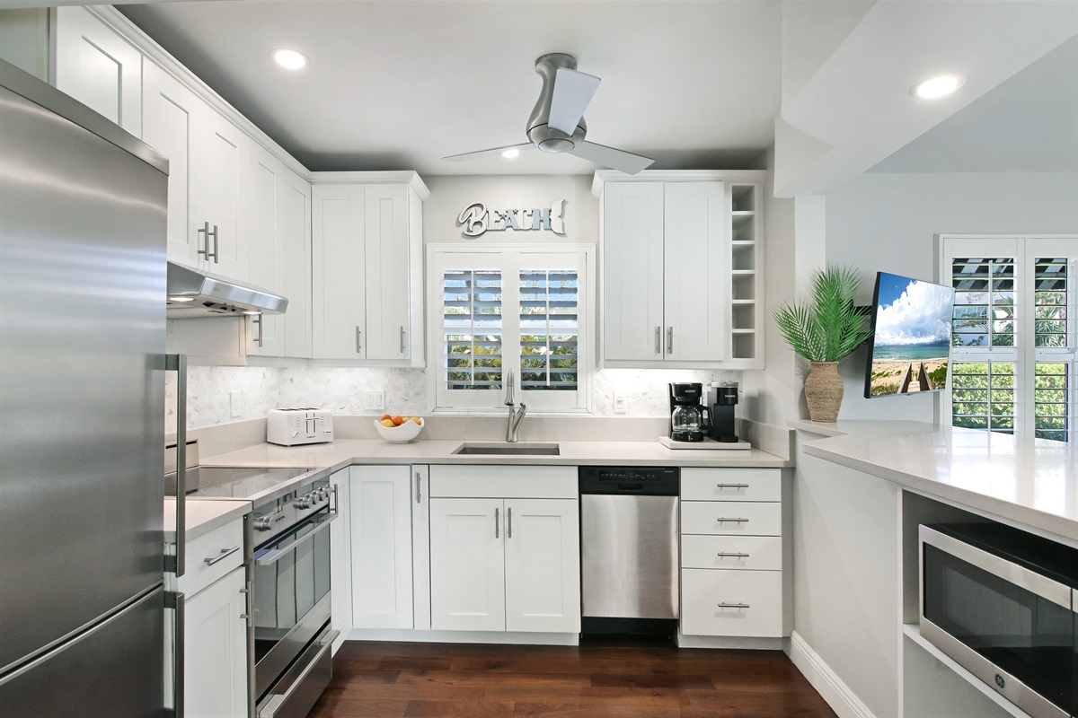 Well stocked and modern kitchen