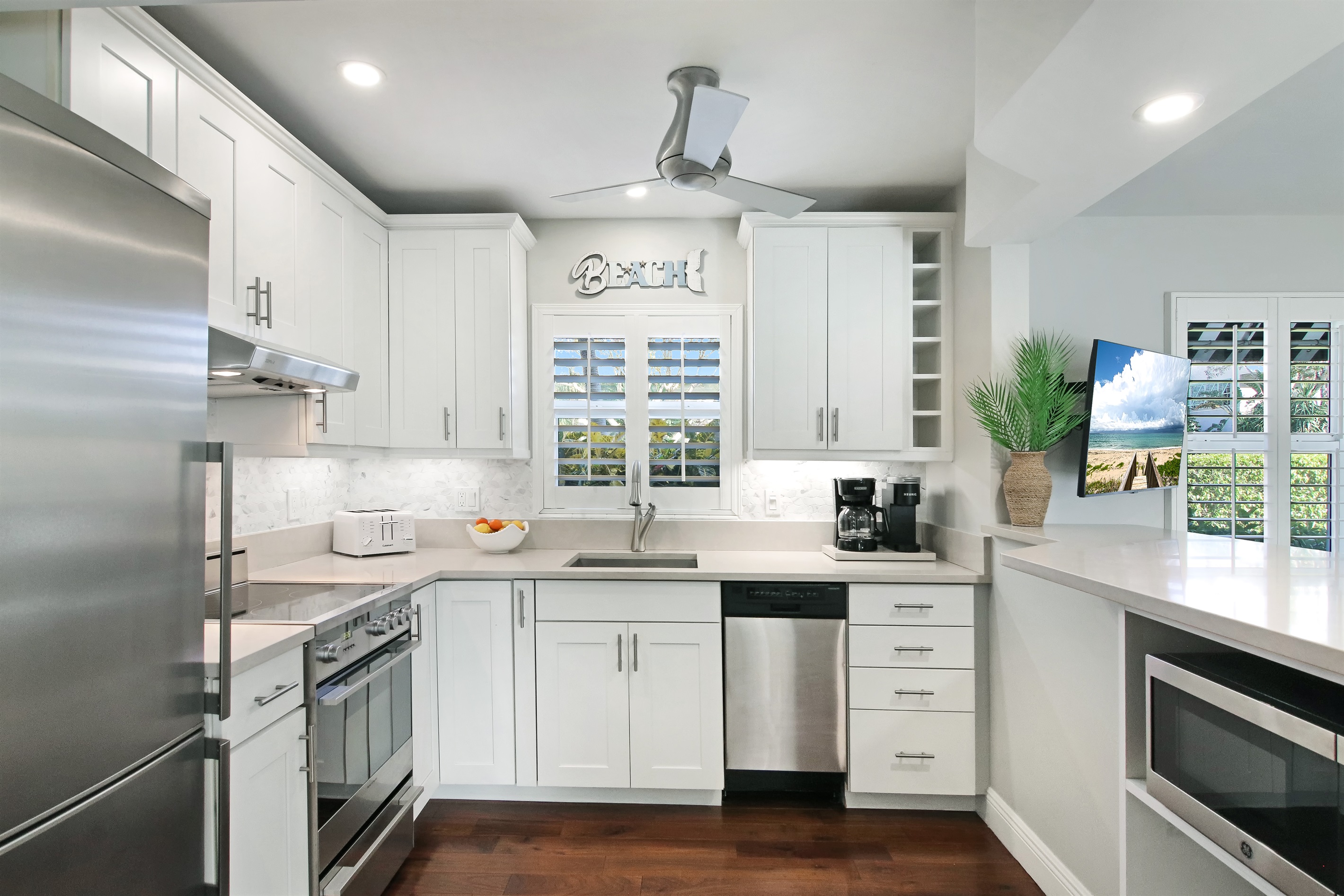 Well stocked and modern kitchen
