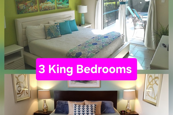 3 King Bedrooms