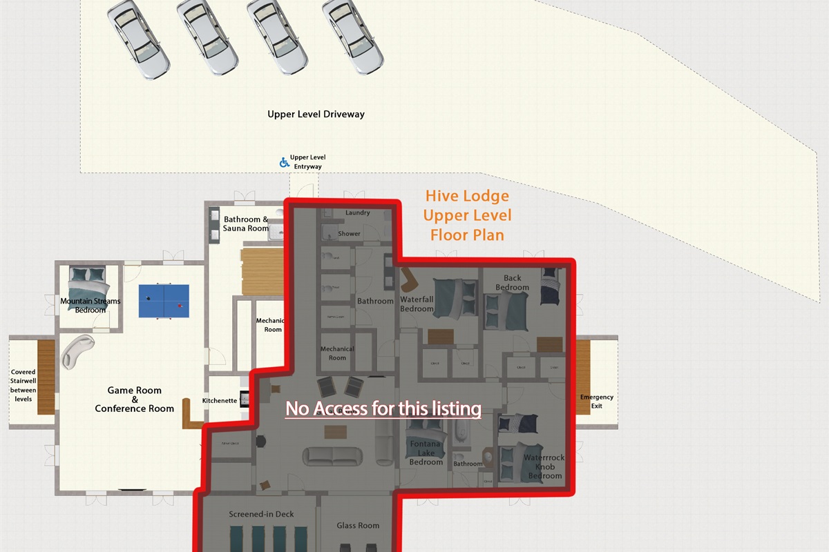 Upper Level Floor Plan for this listing