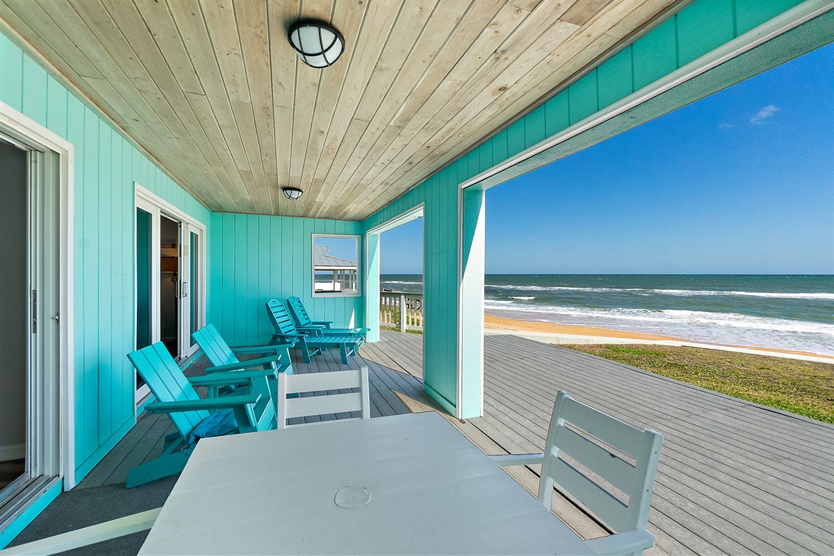 Relax in shaded comfort with ocean breezes all day