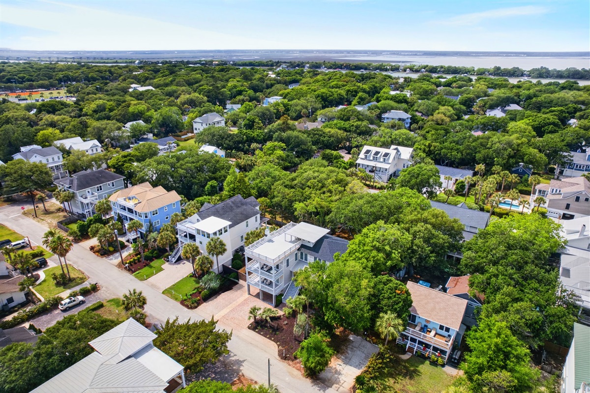 Aerial View | Sun Kissed by the Sea | 3007 Cameron Blvd | Isle of Palms, SC | IOP Escapes
