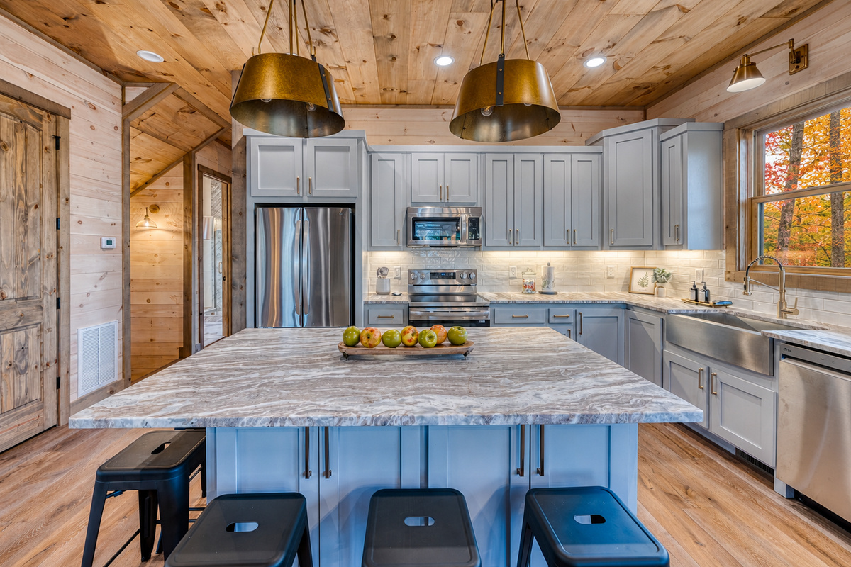 Kitchen island with seating for 5