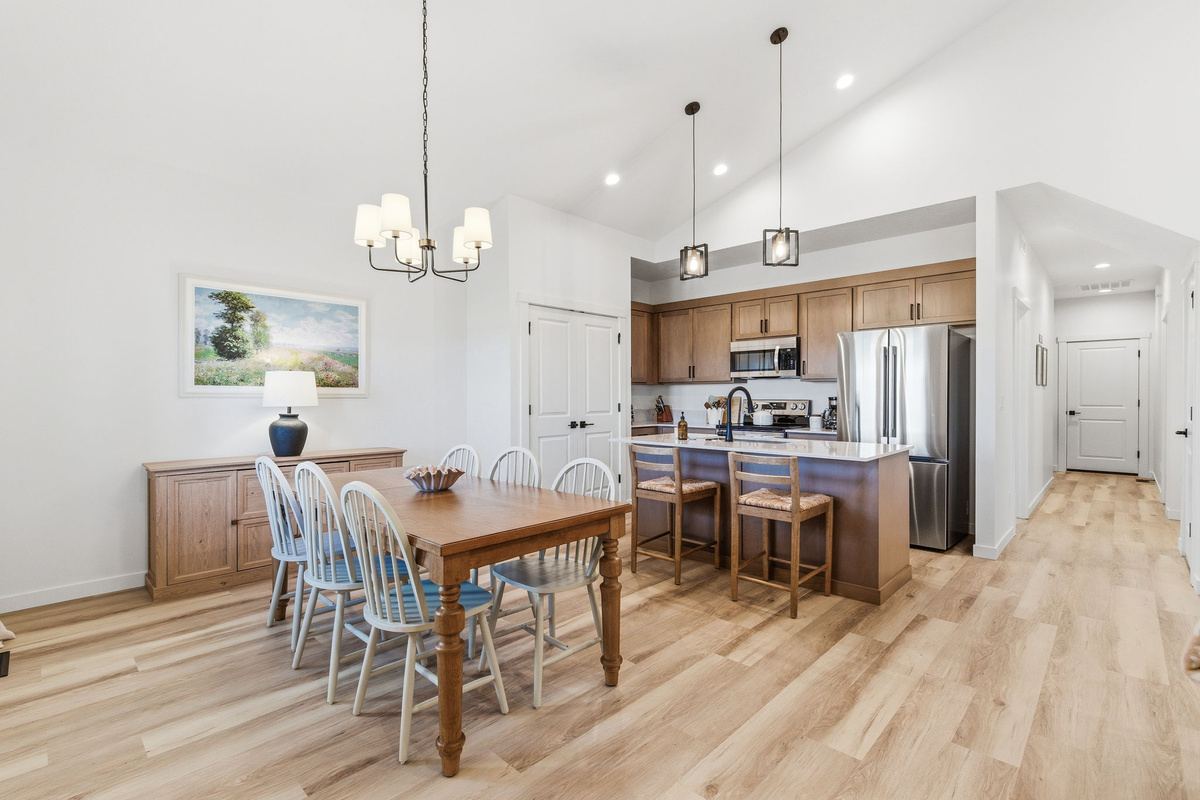 Pull up a chair and stay awhile. From holiday dinners to takeout after a day of adventure, this table was made for gathering, laughing, and making memories together.