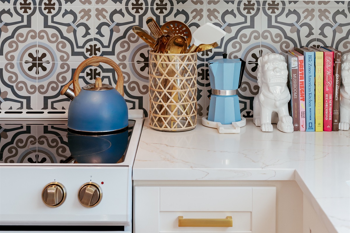 Our chef's kitchen is a dream, with everything you need to make memorable home-cooked meals.