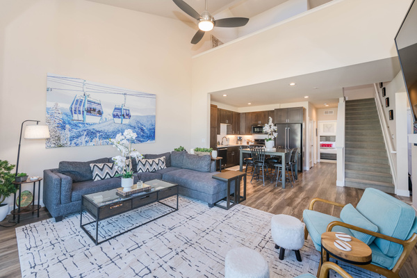 Open Concept Living and Dining area