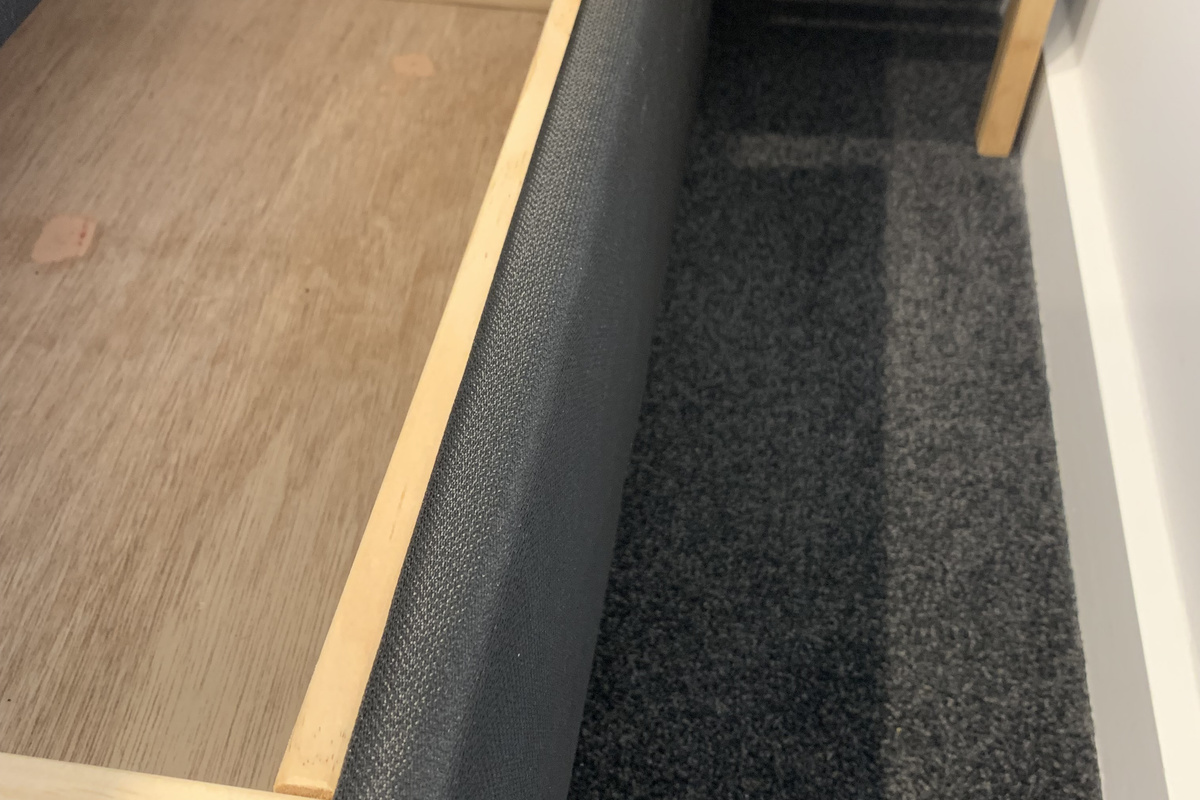 underbed draws - 3 in total, either side and at base of bed