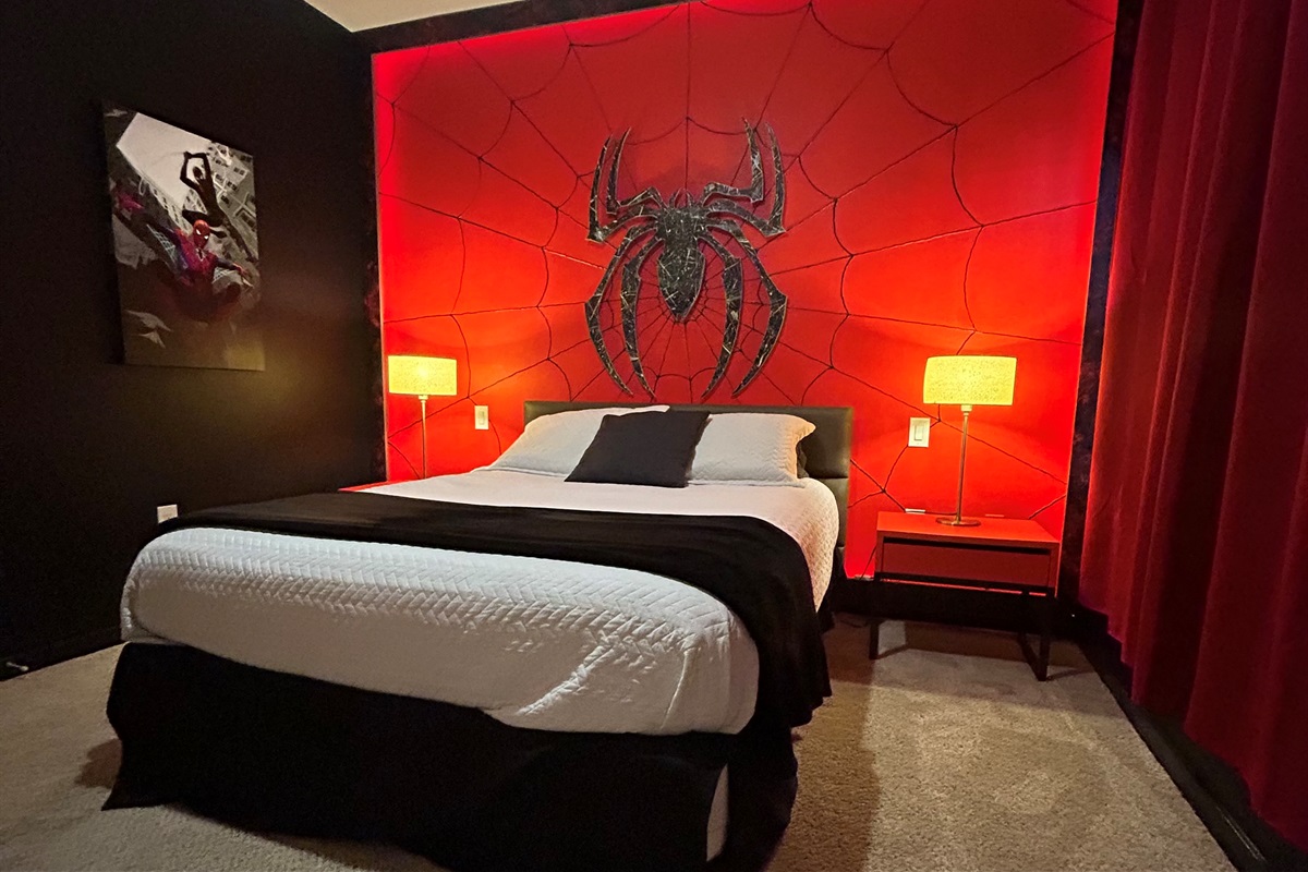 SPIDERMAN inspired guest bedroom