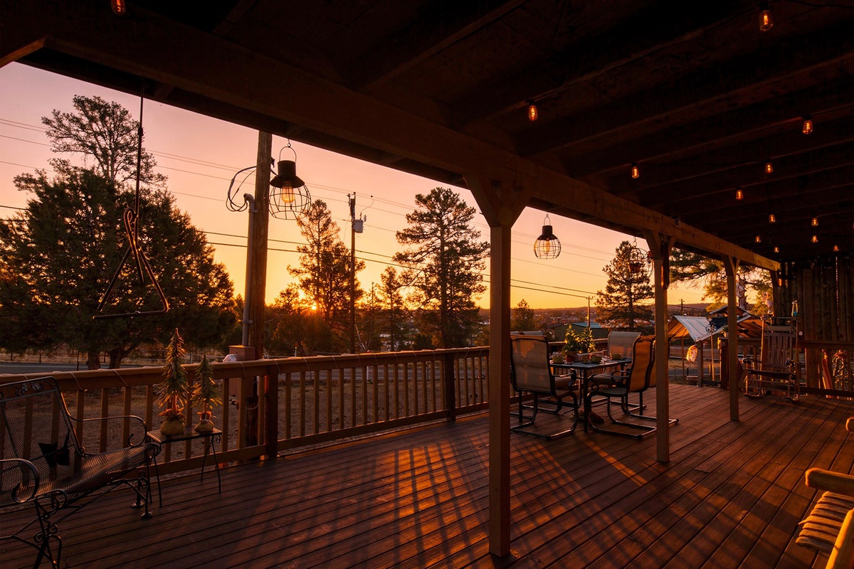 Patio sunsets/evenings.