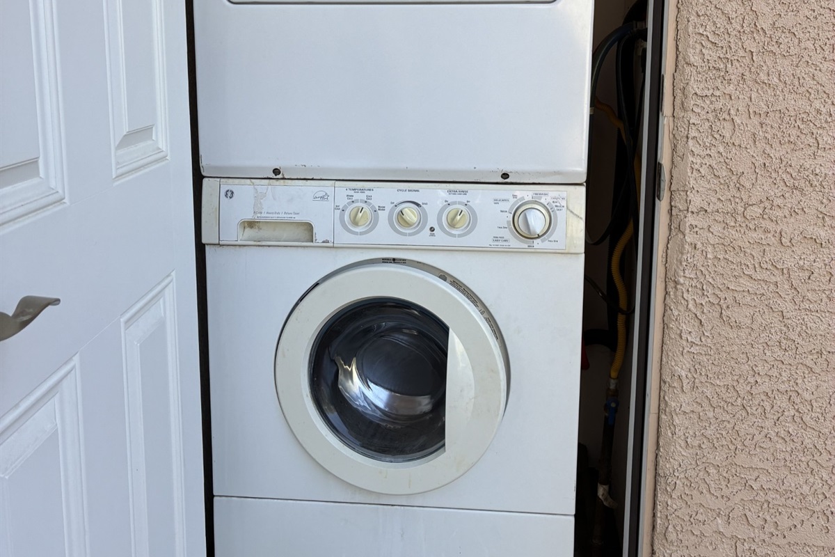 Stacking washer/dryer.