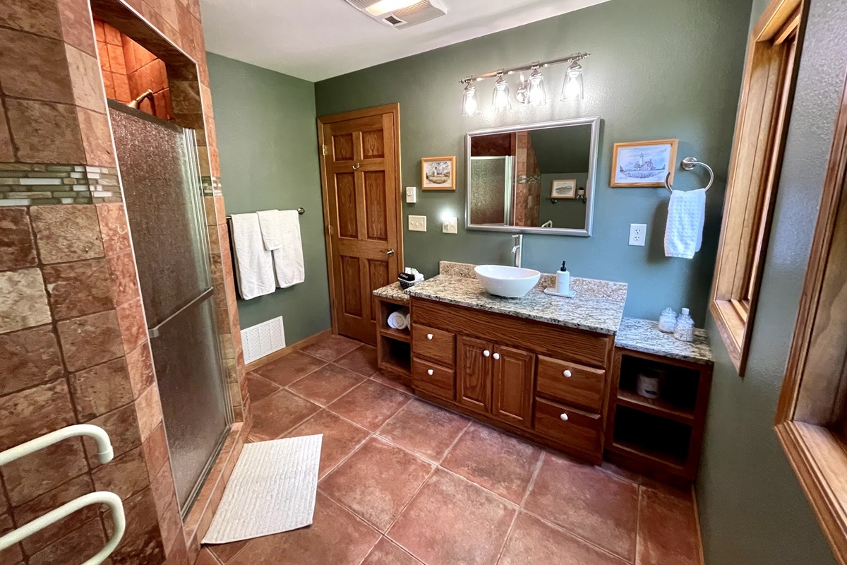 Rock Garden Italian Marble with granite countertops rock garden spacious bathroom