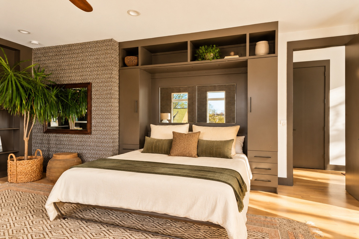 The Harmony bonus room includes this amazing king Murphy bed