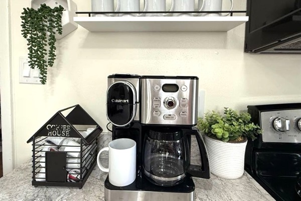 Coffee Bar with both Pod and Pot options