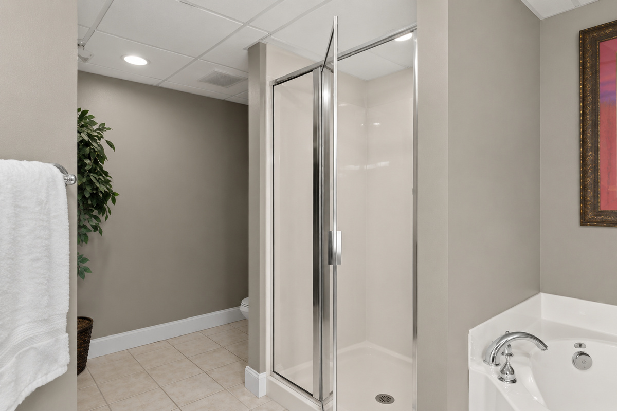 Master bedroom bathroom with walk in shower.