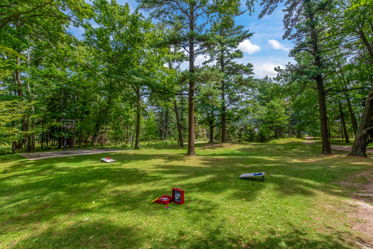 We've got the yard games ready for you.