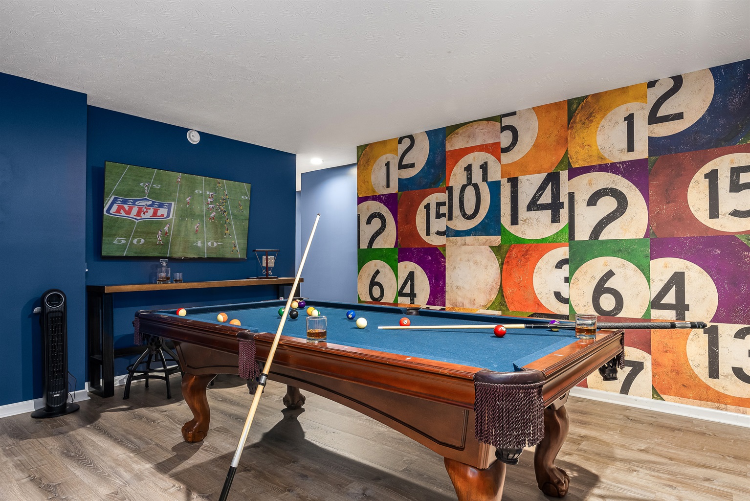 Game nights that actually keep everyone off their phones. Pool, big-screen sports, and space to play all night.