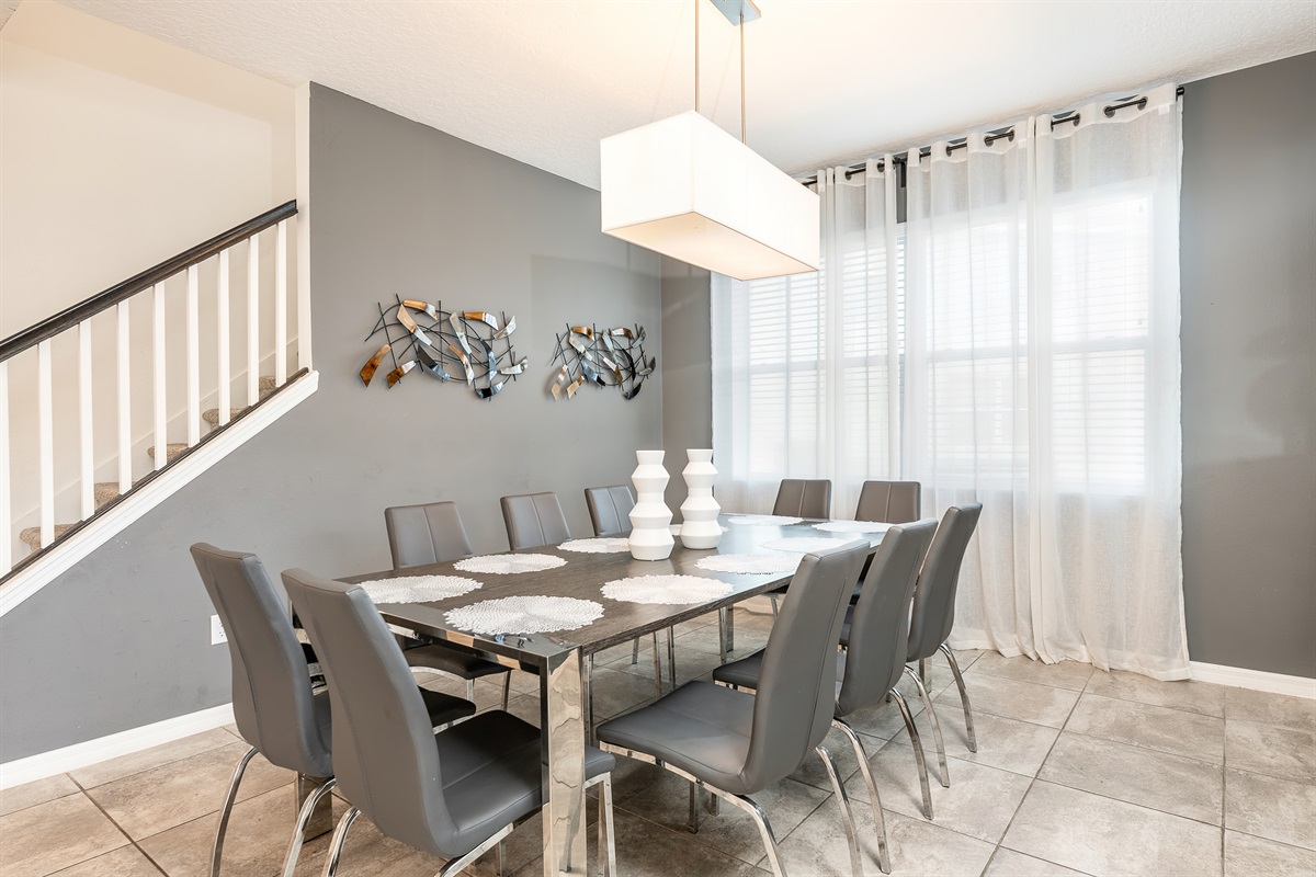 Big Top Villa: Formal dining room with a table for 10.