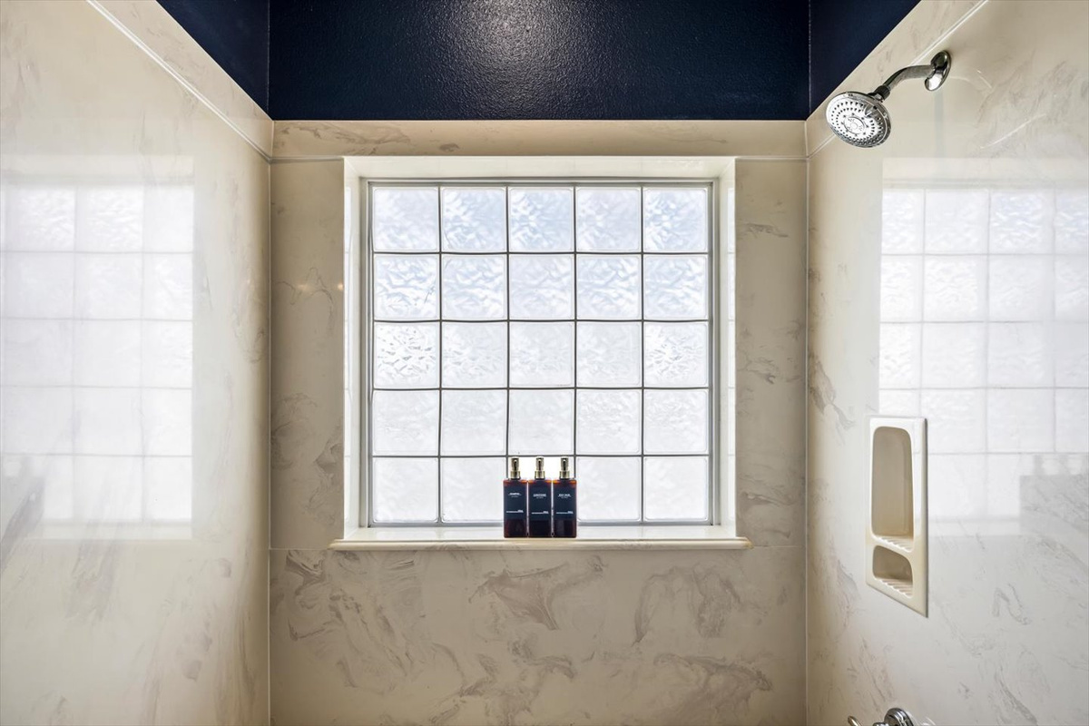Extra large shower and tub round out the space with a walk in closet! 