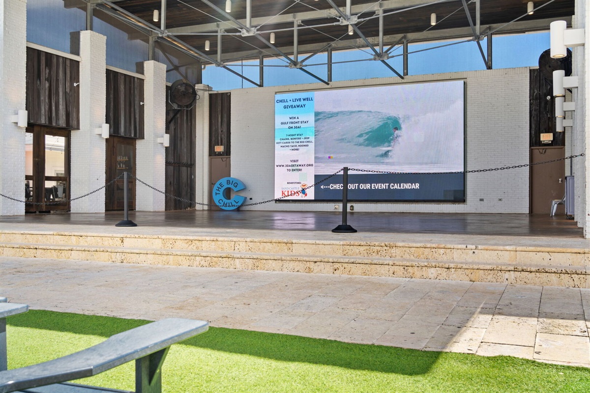 Live music stage at The Big Chill.