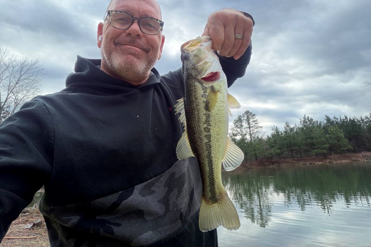 Catching Bass in the pond!