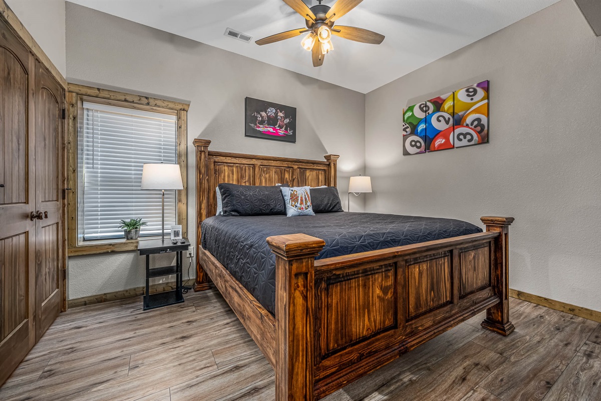 Lower level King bedroom #3 with Jack and Jill bathroom