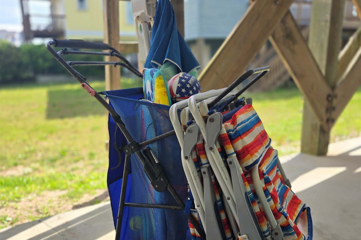 Pack your beach wagon and head right across the street to the beach!