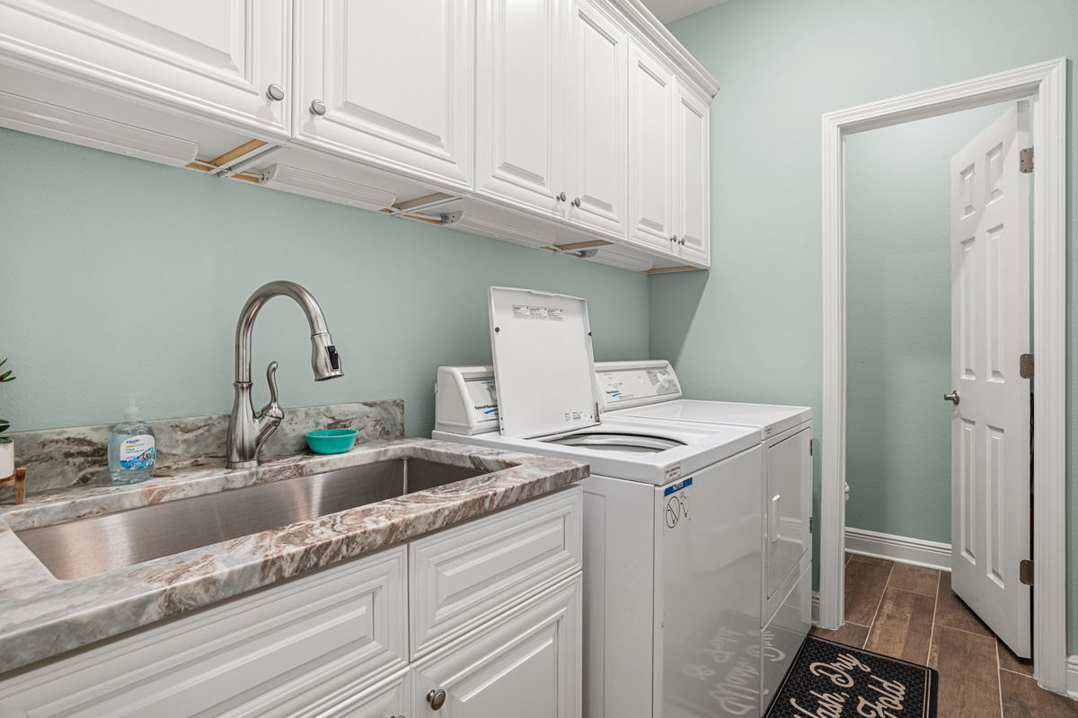Half bath in the laundry room