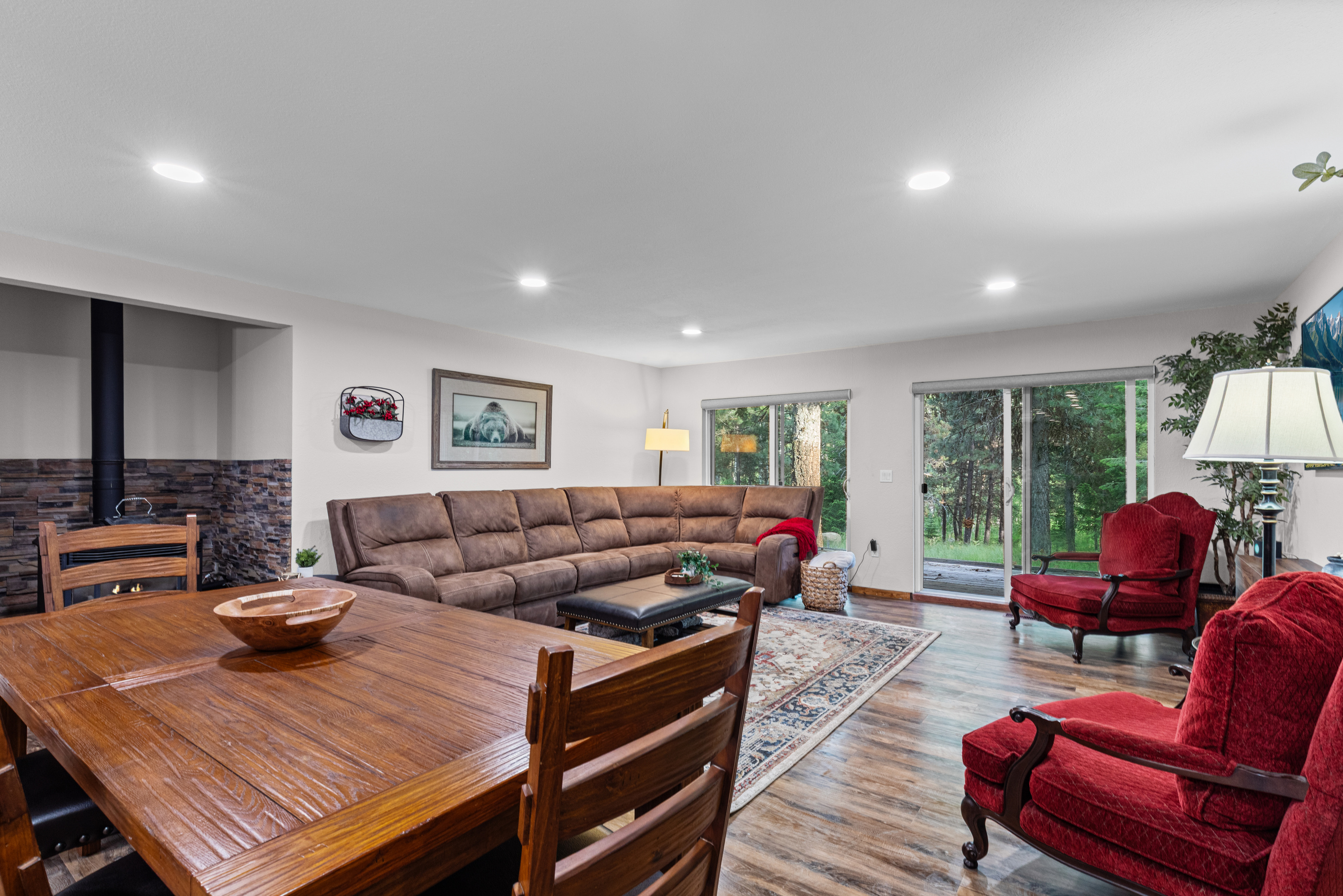 Family room with large sectional