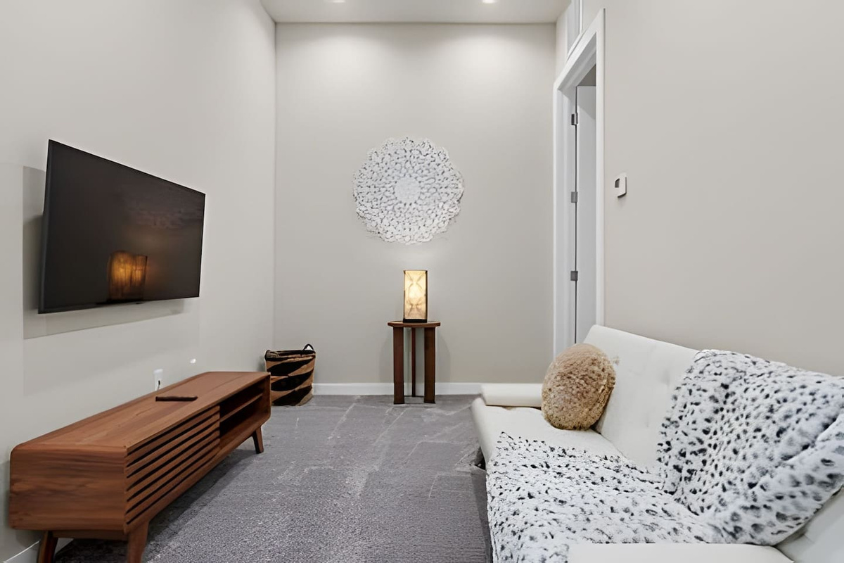 Enjoy quality time or watch a movie in this beautifully designed living room.