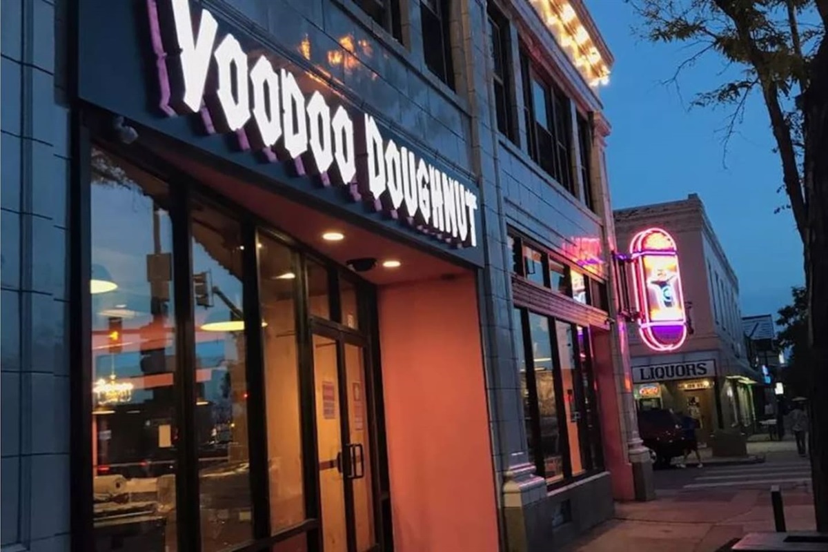 Enjoy a delicious doughnut creation at VooDoo Doughnut, only a 10 minute walk from the studio. 