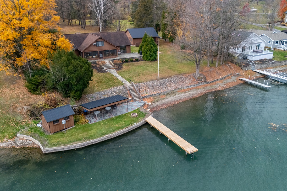 Aerial view of main house