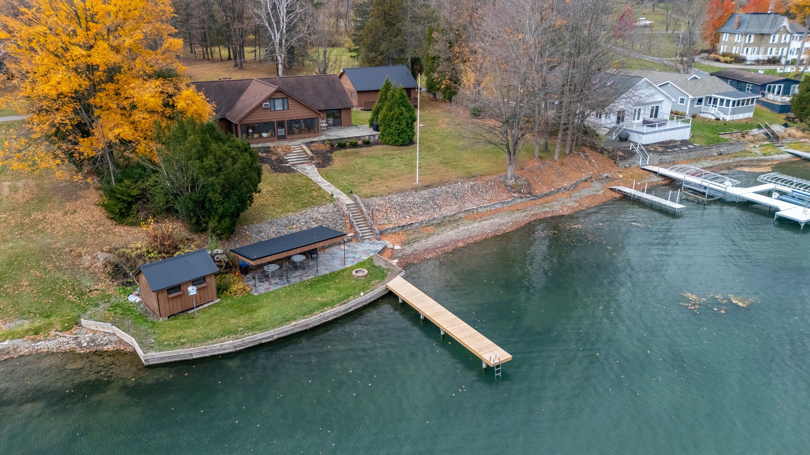 Aerial view of main house