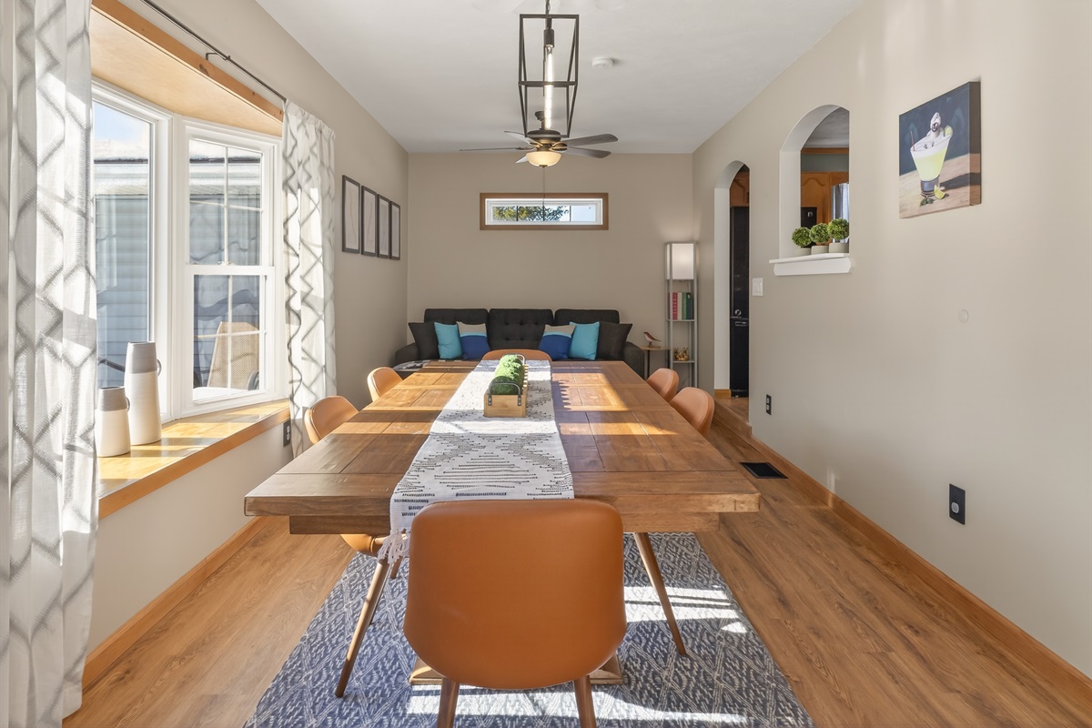Entry into dining room and additional sitting area