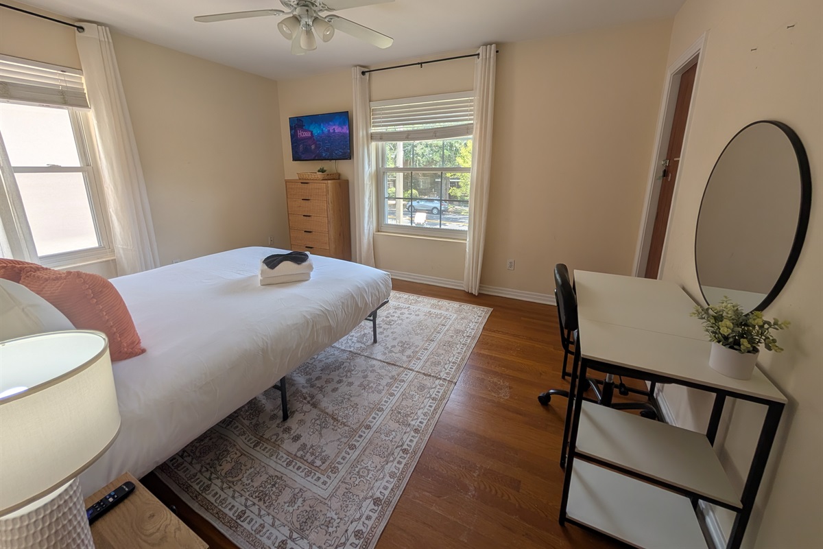 Large workspace in the second guest room