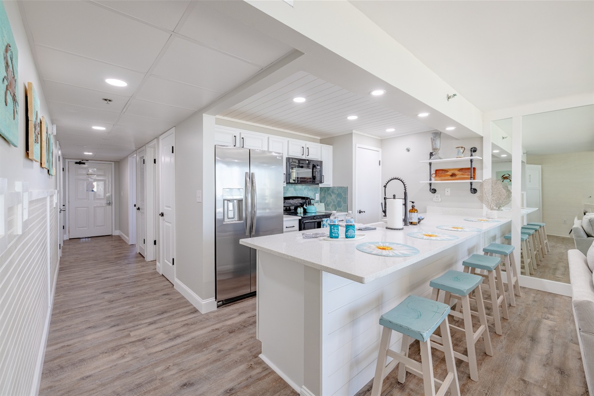 Kitchen bar with seating