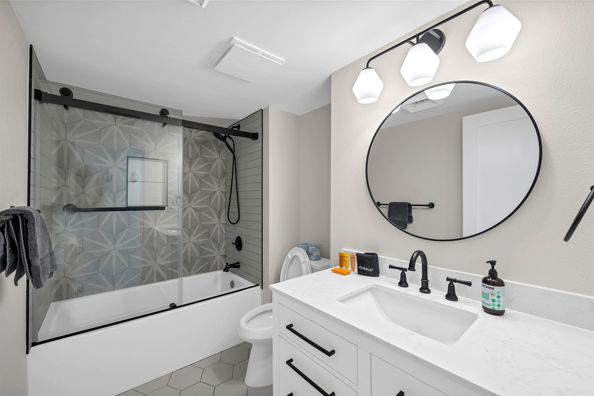 Amazing Renovated Tiled Shower/Tub Combo in 3rd Bathroom