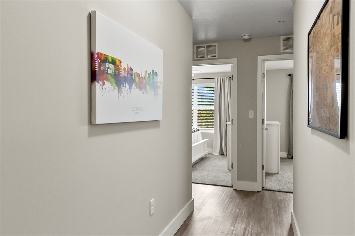 Hallway to Bedrooms 2 and 3