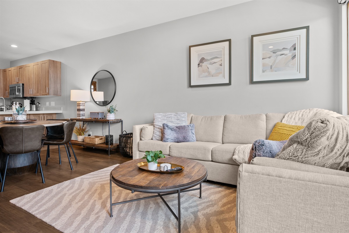 Inviting living area with plush seating and open layout