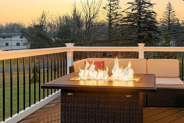 Golden hour, glowing flames and views that slow time...