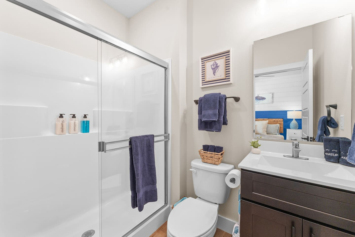 Sparkling clean bathroom with modern finishes