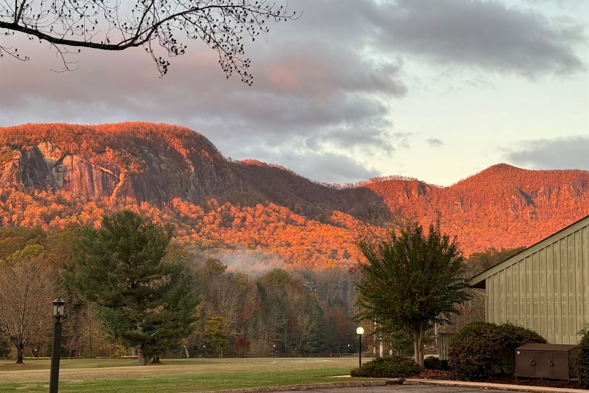 Sunrise over Bald Mountain Ridge as seen from front porch