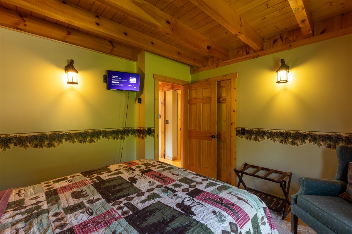 And also a wall hanging smart tv for your use.