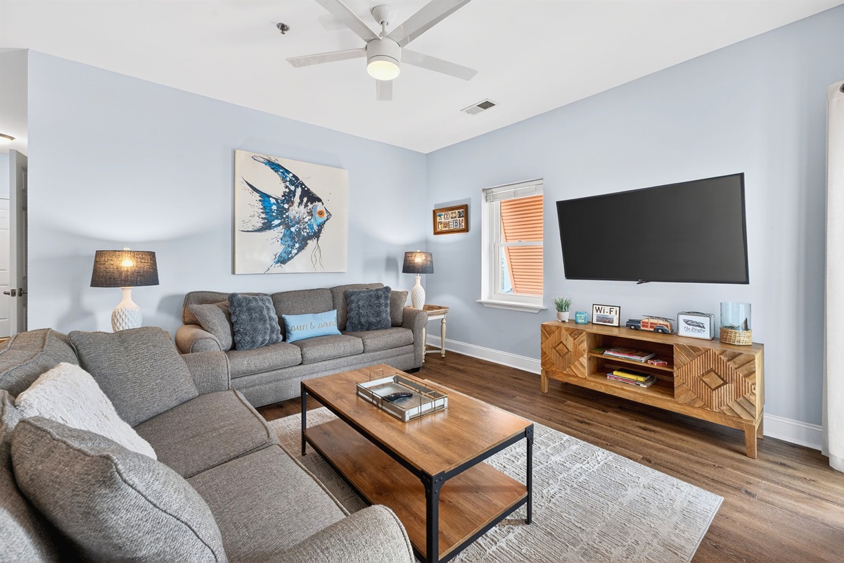 Living room | Crescent Moon, 301 Oceanview | Isle of Palms, SC | IOP Escapes Vacation Rentals