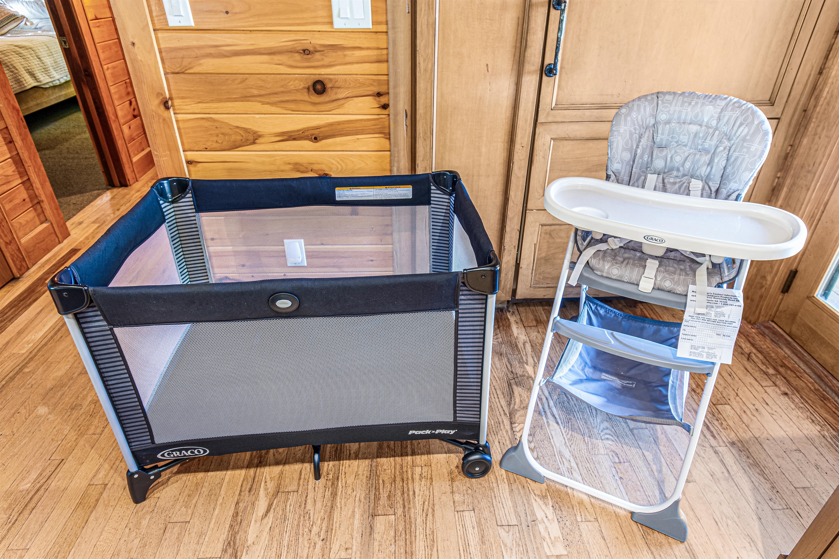 Pack n Play and High chair available for the little one's.