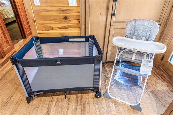 Pack n Play and High chair available for the little one's.