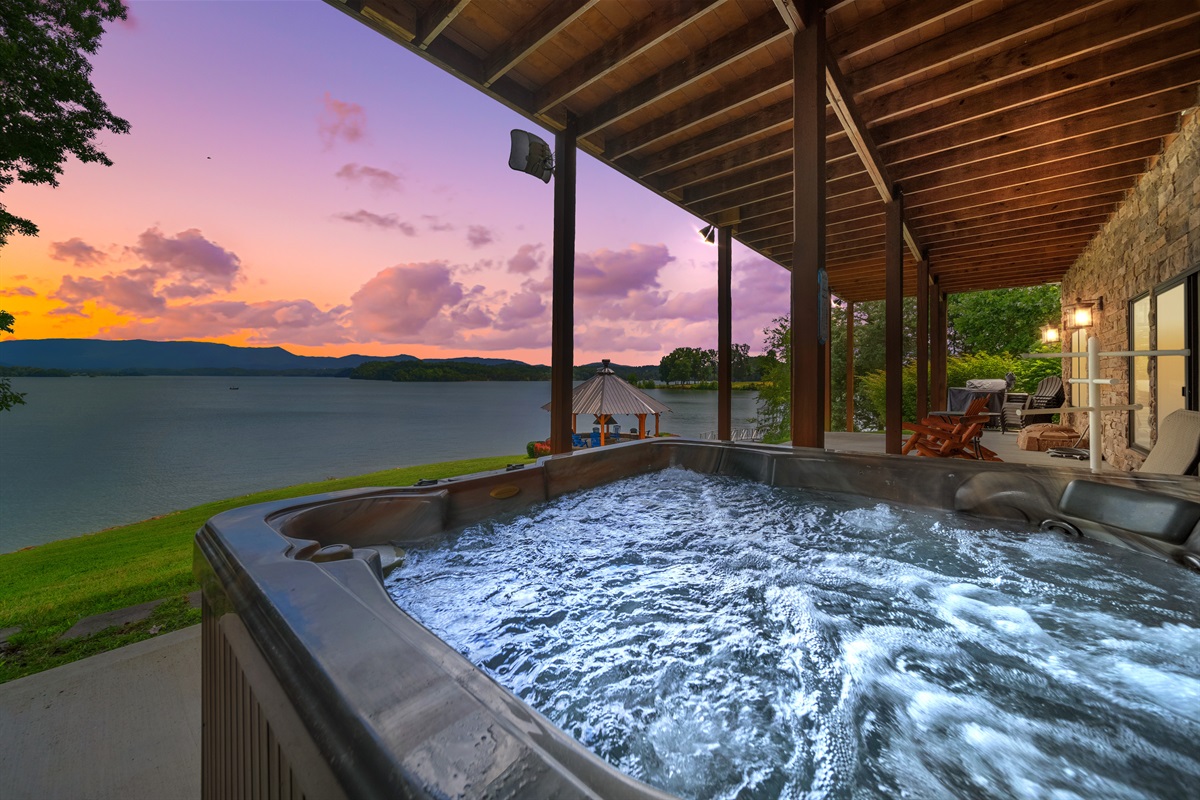 Hot Tub on Bottom Patio