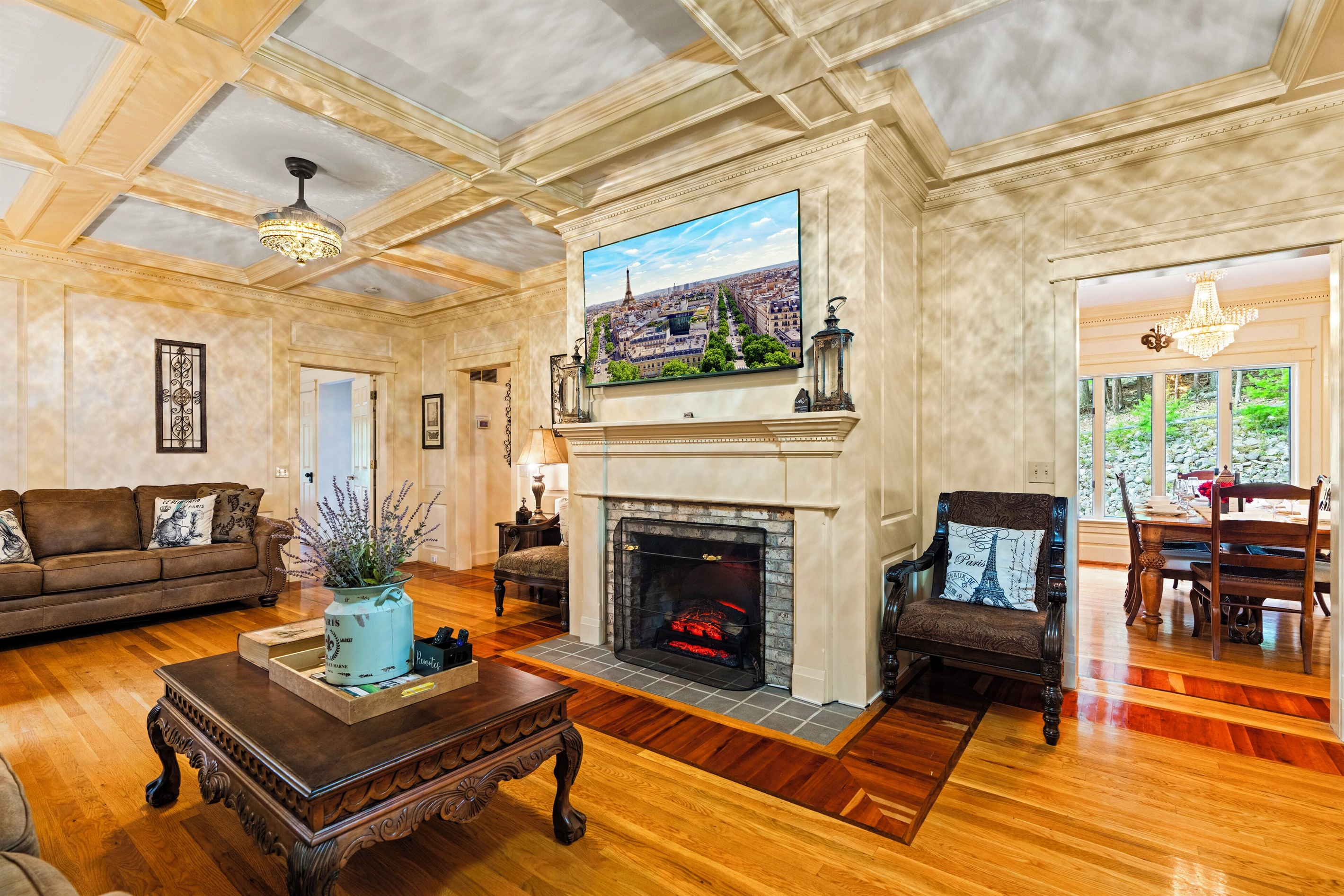 Living room with French inspired decor
